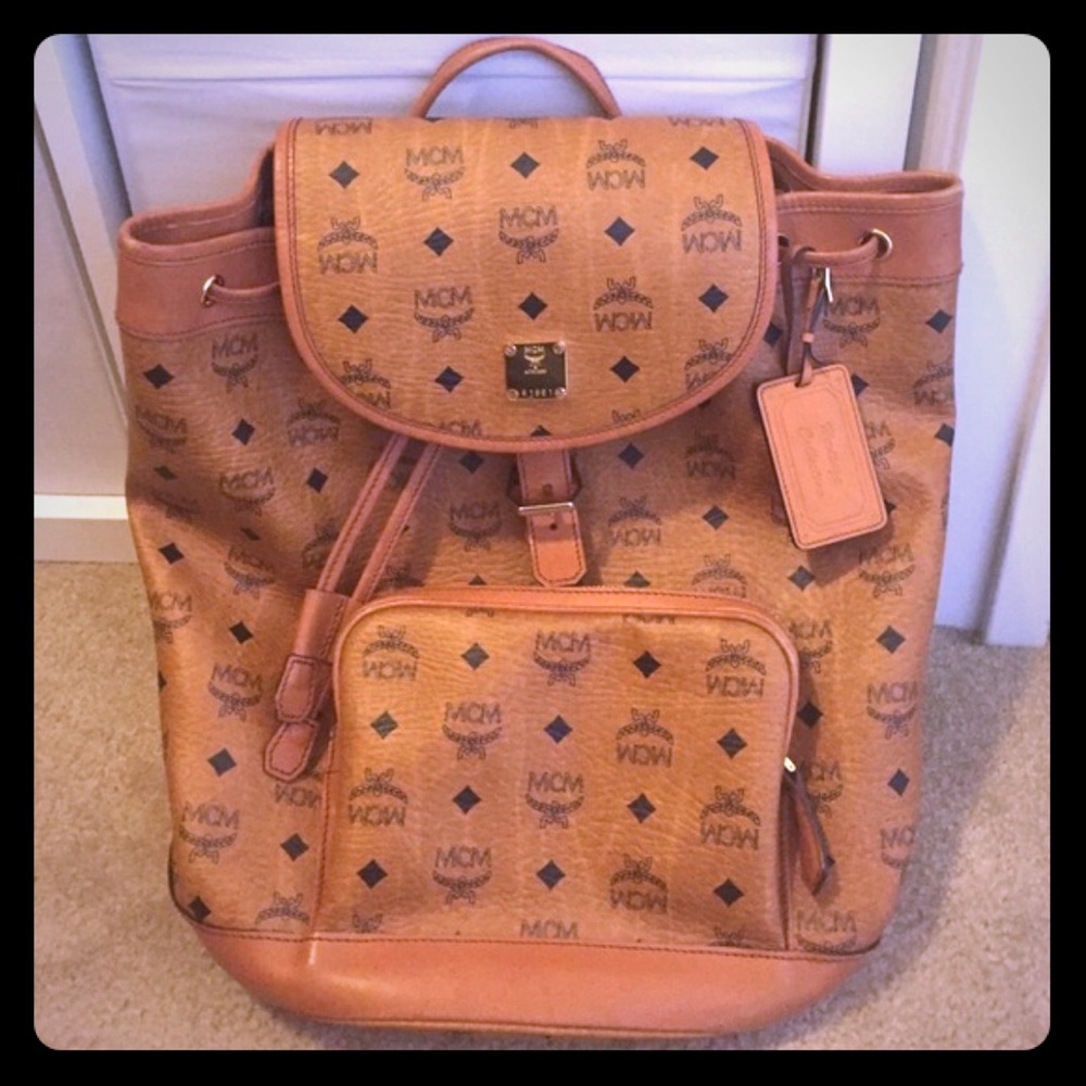 MCM drawstring backpack (heritage line)